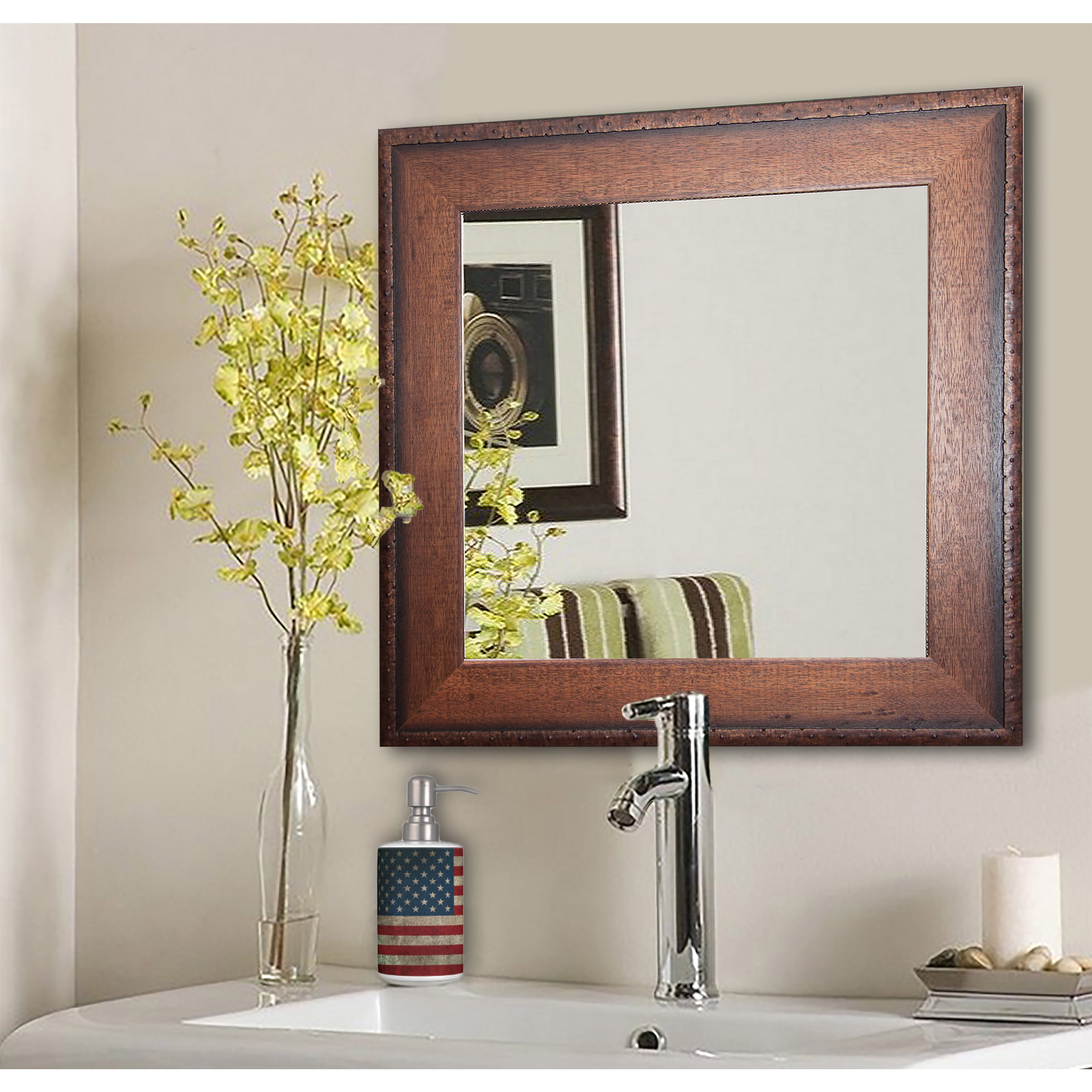 Rayne Mirrors Rayne Timber Estate Wall/ Vanity Mirror - Walnut