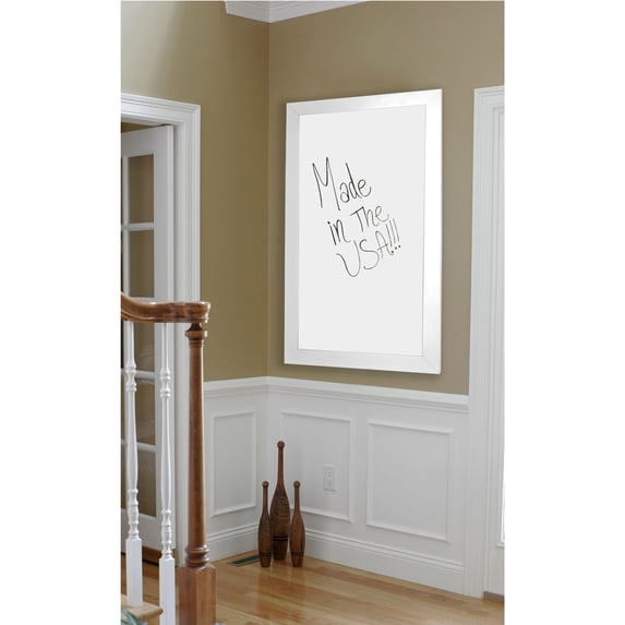 Rayne Mirrors American Made Rayne White Satin Wide Dry Erase Board