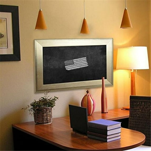 Rayne Mirrors B0448.5-96.5 American Made Brushed Silver Blackboard & Chalkboard, 55 x 103 in.