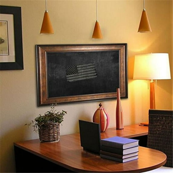 Rayne Mirrors B154272 American Made Bronze and Black Blackboard & Chalkboard, 50.75 x 80.75 in.