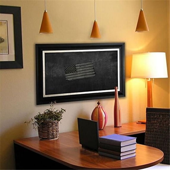 Rayne Mirrors B5442.5-84.5 American Made Grand Black and Aged Silver Blackboard & Chalkboard, 49 x 91 in.