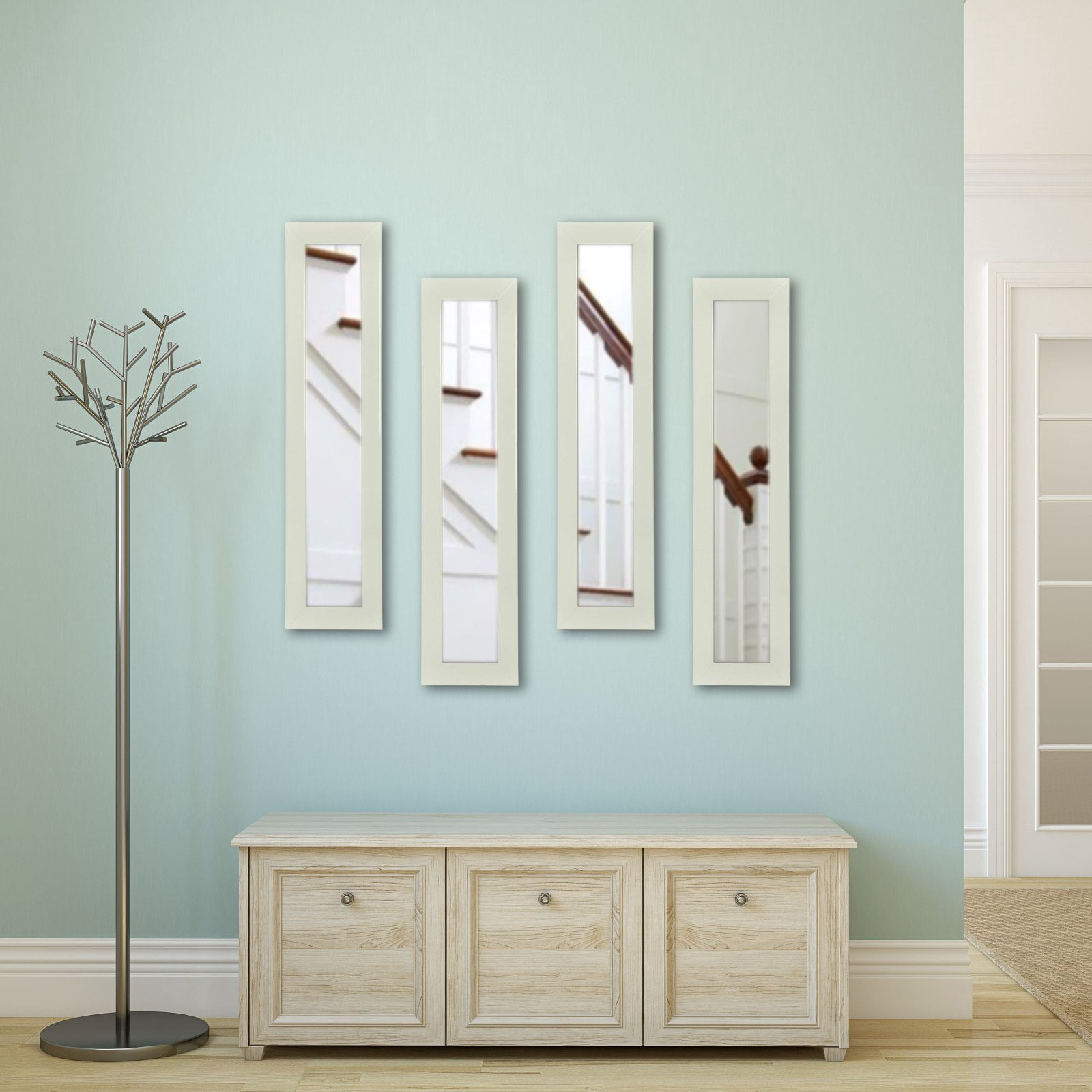 Rayne Mirrors Molly Dawn Glossy Polished White Wall Mirror