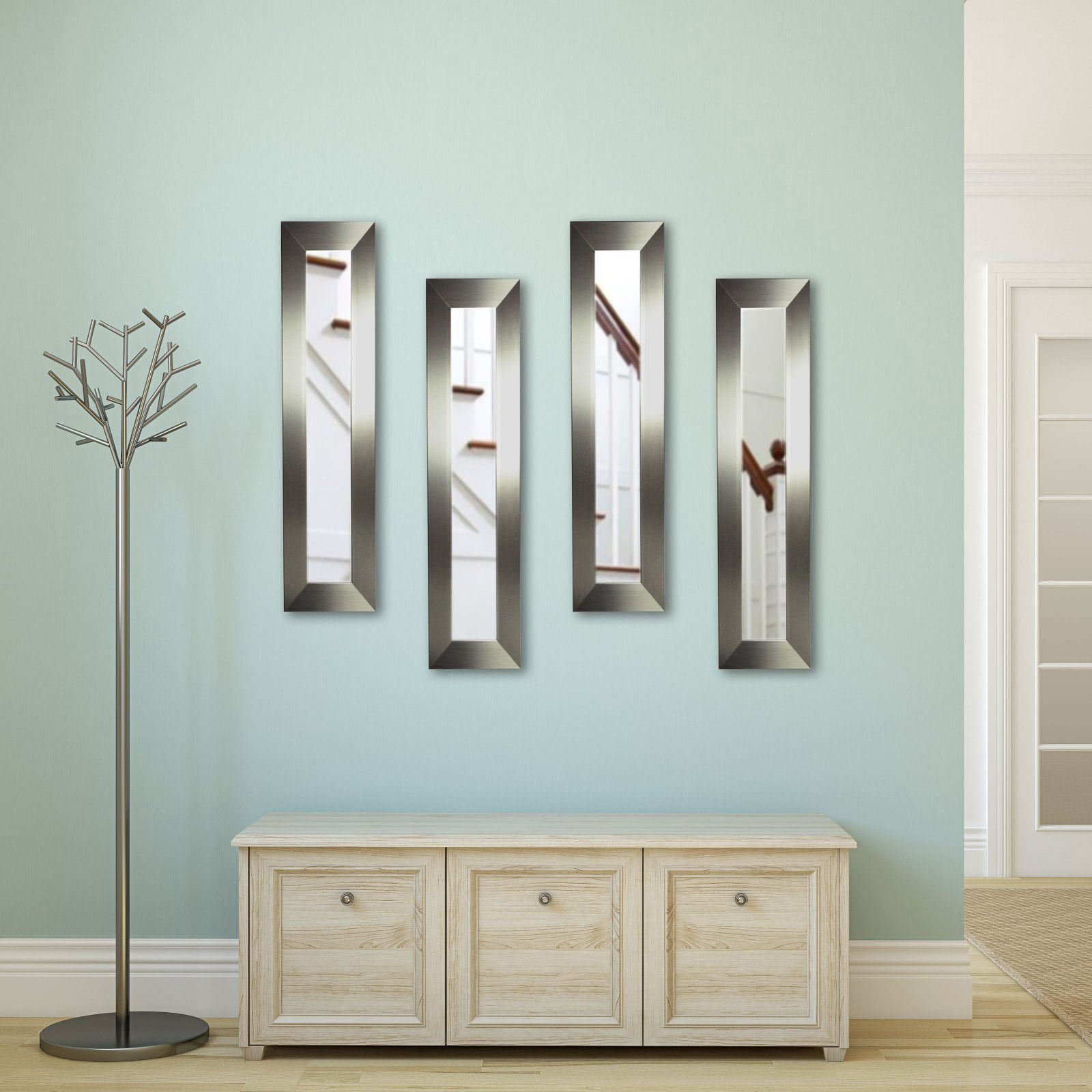 Rayne Mirrors Molly Dawn Wide Silver Wall Mirror