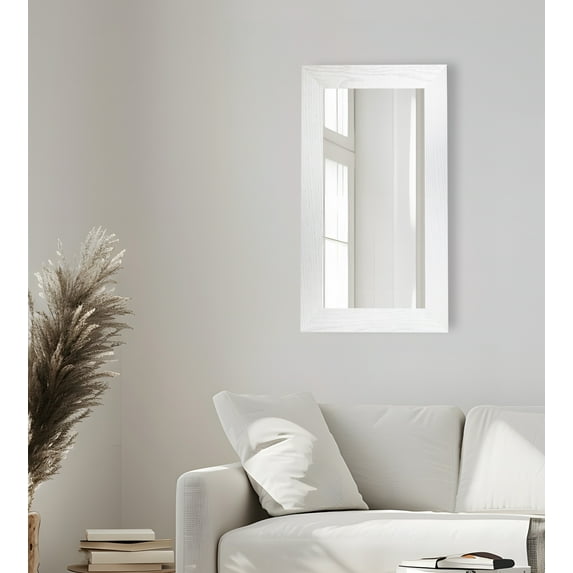 Rayne Mirrors Ozark Hardwood Wall Mirror 26"x33" Floor Mirror Red Oak White