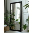 thumbnail image 1 of Rayne Mirrors Ozark Hardwood Wall Mirror 74"x33" Floor Mirror Red Oak Black, 1 of 4