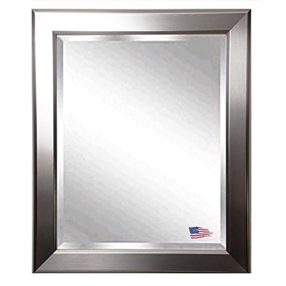 Rayne Mirrors R001L Silver Rounded 38 x 44 Wall Mirror