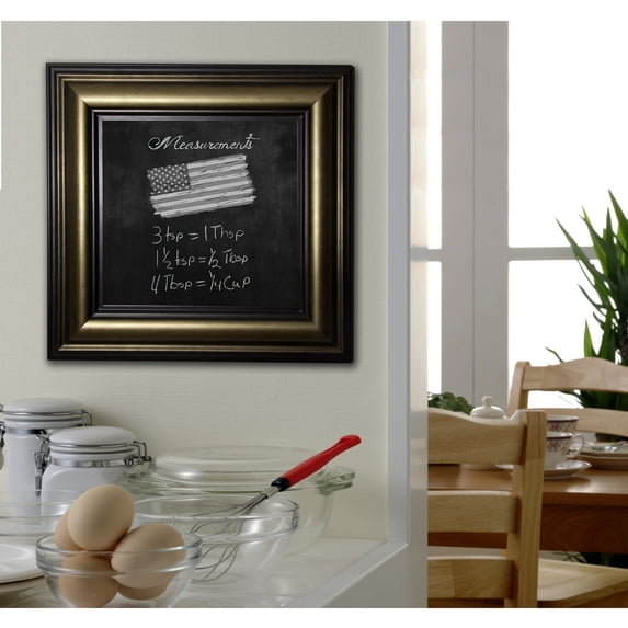 Rayne Mirrors B072424 American Made Stepped Antiqued Blackboard & Chalkboard, 33 x 33 in.