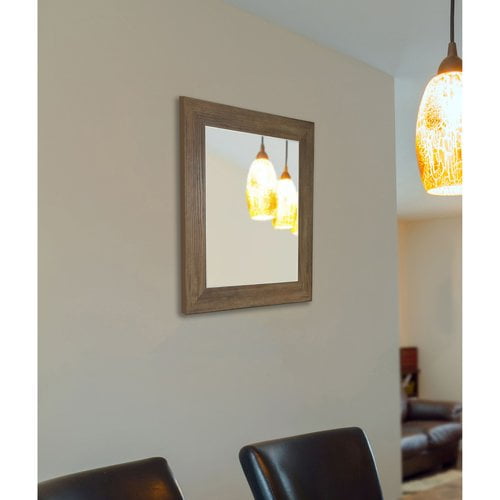 Rayne Mirrors V063L Barnwood Wall Mirror, 39.5" X 45.5"", Brown Finish