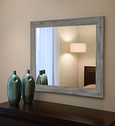 Rayne Mirrors V064S Barnwood Wall Mirror, 21.5" X 25.5"", Grey Finish