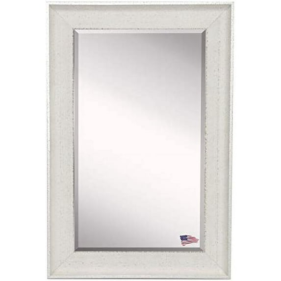 Rayne Mirrors Vintage White Wall/ Vanity Mirror - White/Silver