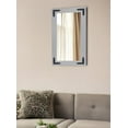 thumbnail image 1 of Rayne Ozark Hardwood Red Oak Mirror Wall Mirror 26"x33" Leaning Floor Mirror Gray With Decorative Corner Brackets, 1 of 4