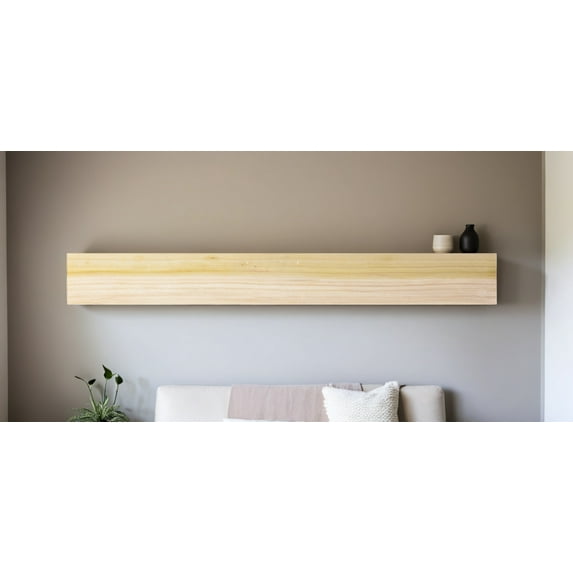 Rayne Poplar Floating Shelf 50x7x4in Raw