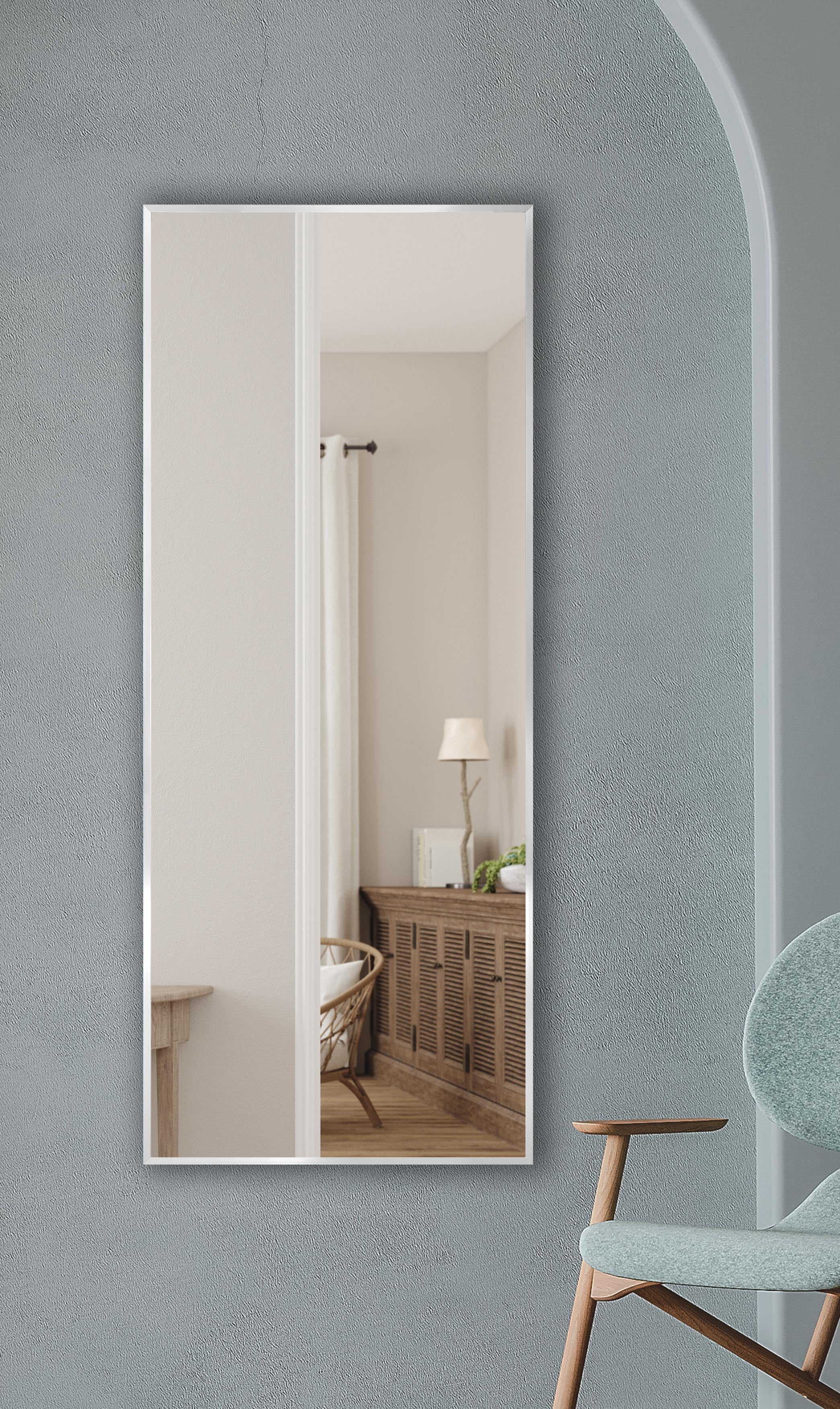 Rayne Romeo Silver Sheen Full Body Mirror 20.25 x 58.25