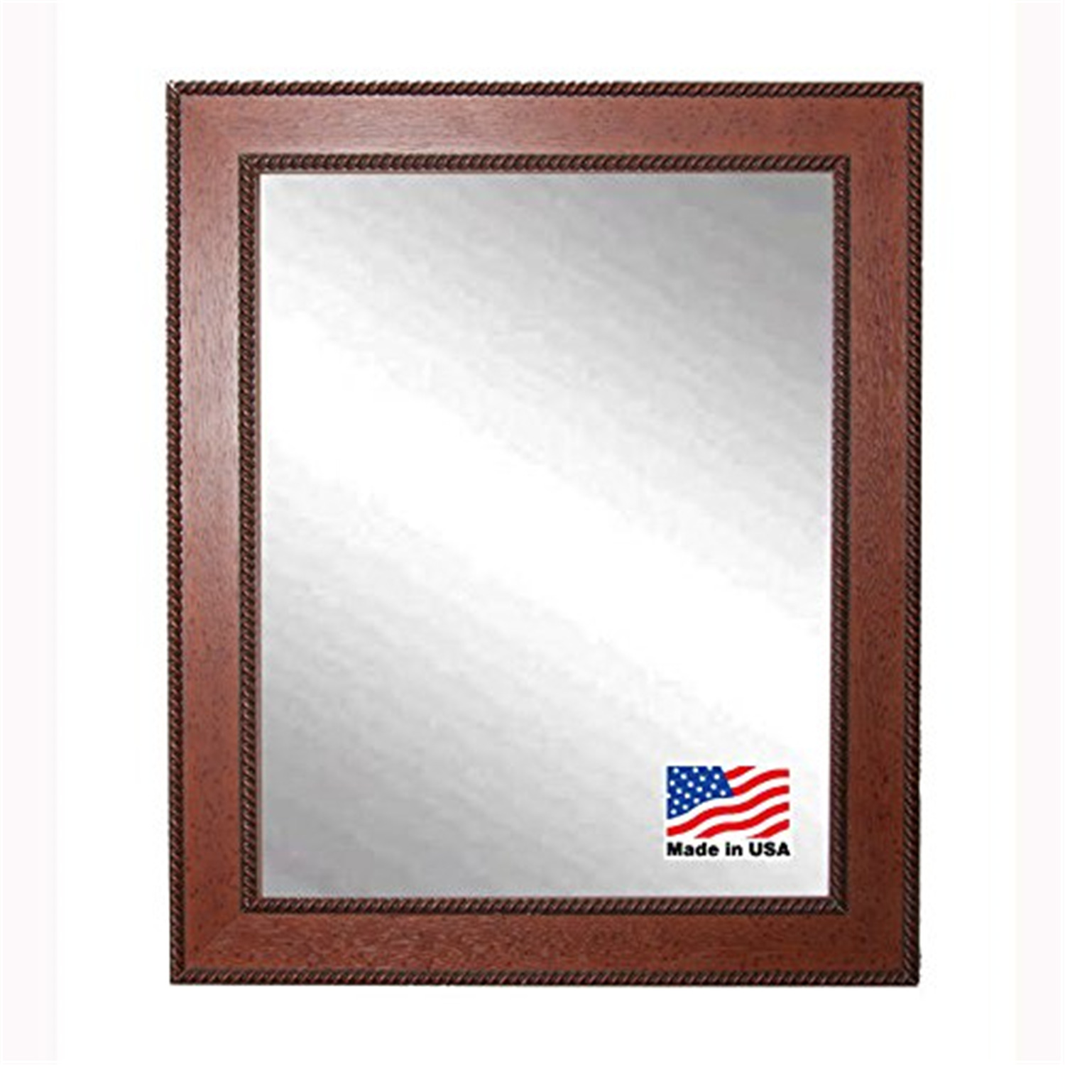 Rayne Ava Collection Rustic Rope Wall Mirror - (31 x 37)