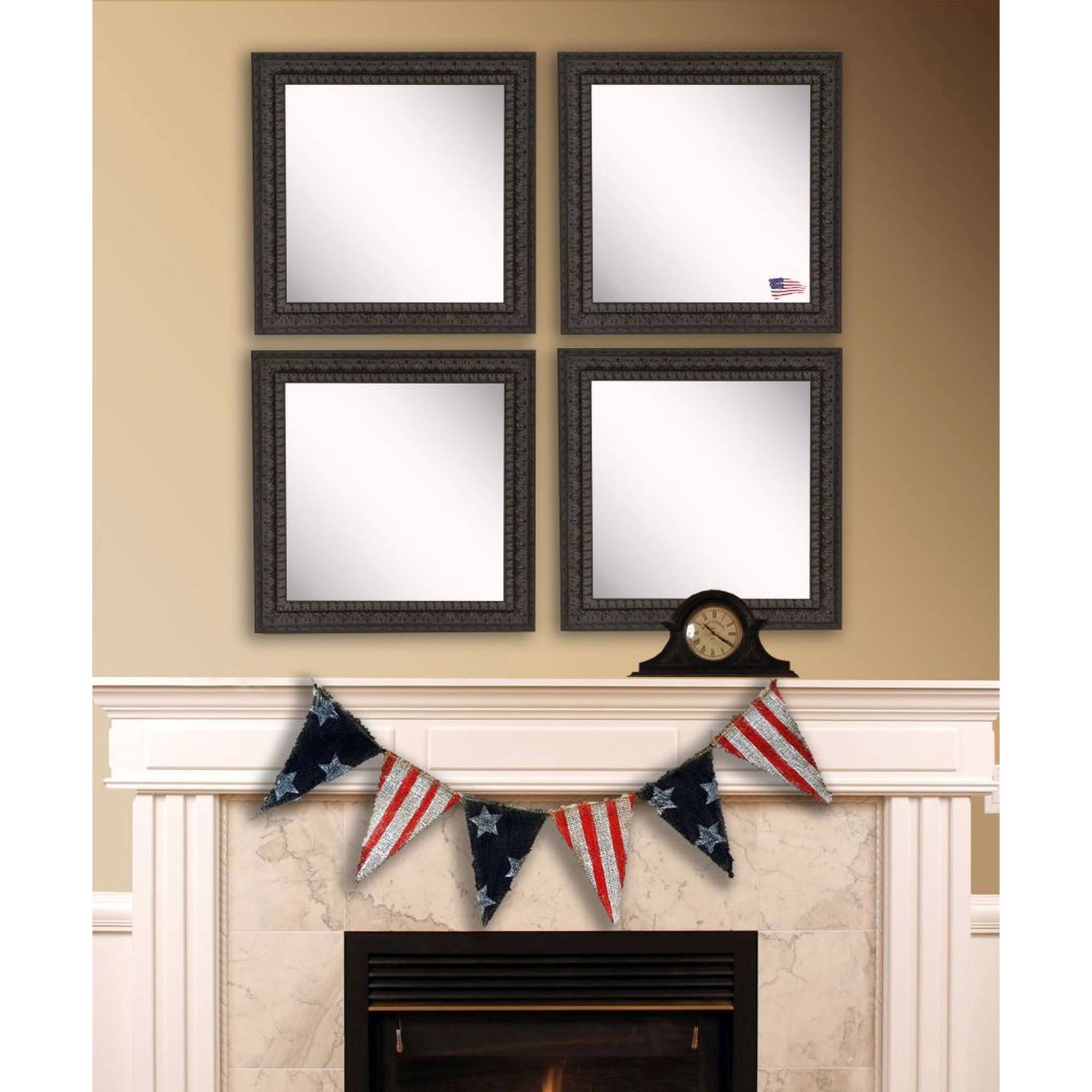 Rayne Western Rope Square Wall Mirror, Set of 4
