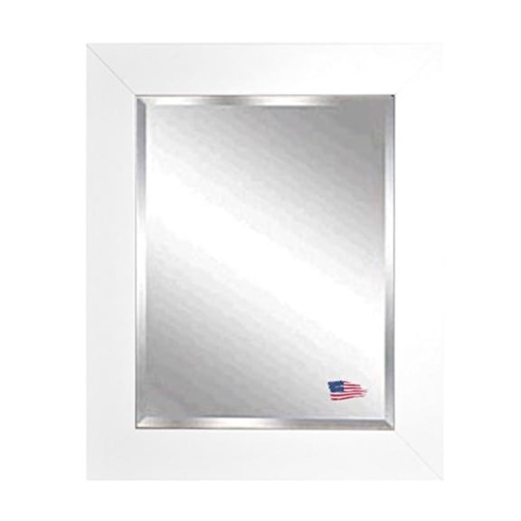 Rayne  White Satin Wide Wall Mirror