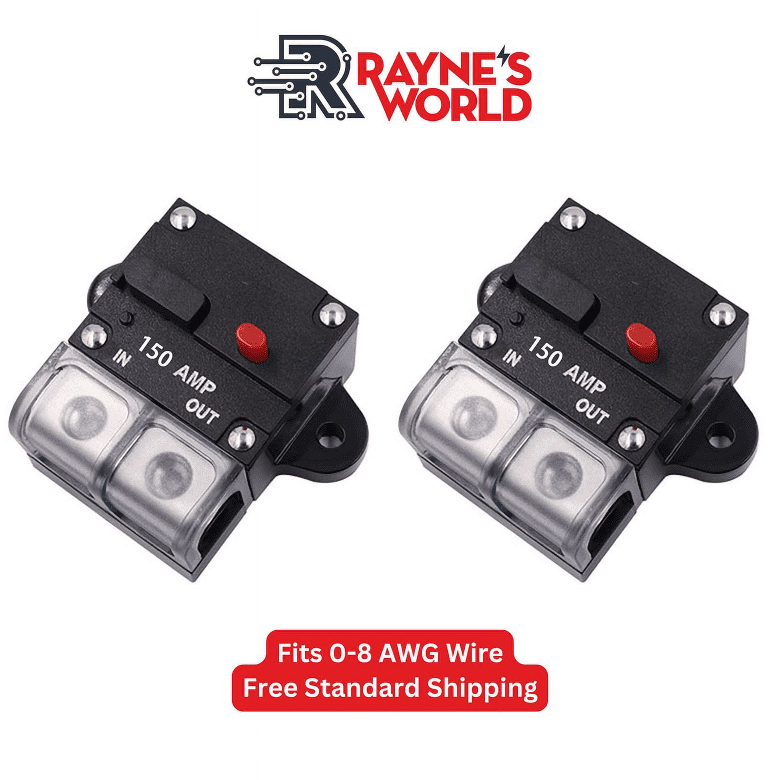 X AUTOHAUX 2pcs DC 12V- 48V 15Amp Car Reset Circuit Breaker Black Green