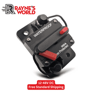 Rayne's World 300 Amp 12V-48V DC Waterproof Circuit Breaker Manual Reset - Great for Car Stereo, Solar Power Systems, Automotive, ATV, Marine, Boat Trolling Motors