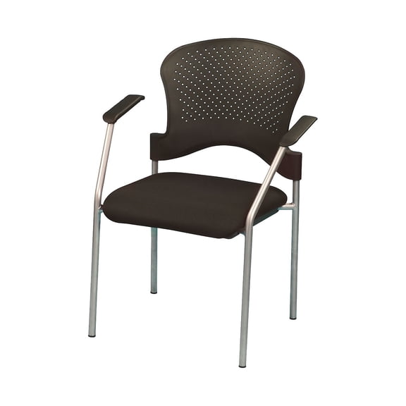 Raynor Eurotech Fabric Seat Breeze 4 Leg Side Chair Grey Frame Black FS8277