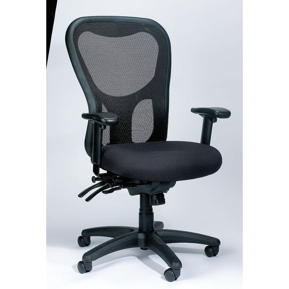 Raynor Eurotech Seating Apollo Mesh Desk Chair Center and Forward Tilt Black MM95SL
