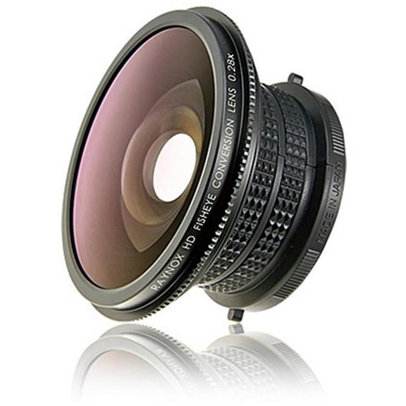 Raynox HDP-2805ES High Definition 0.28X Diagonal Fisheye Conversion Lens for 4K-HD Camcorders 49-52 mm Filter
