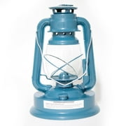 Rayo Royal Kerosene Lantern Hurricane Indoor/Outdoor Lamp, 11.5 inch, Powder Coated Steel, Cobalt Blue