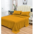 thumbnail image 1 of Rayon Bamboo Sheets Set California King Gold Sheets Deep Pocket 4 Piece, 1 of 5