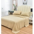 thumbnail image 1 of Rayon Bamboo Sheets Set Full Beige Sheets Deep Pocket 4 Piece, 1 of 5