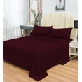 thumbnail image 1 of Rayon Bamboo Sheets Set Full Eggplant Sheets Deep Pocket 4 Piece, 1 of 5