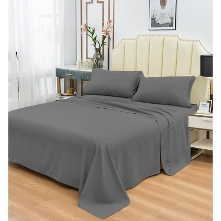 Rayon Bamboo Sheets Set Full Gray Sheets Deep Pocket 4 Piece