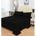 thumbnail image 1 of Rayon Bamboo Sheets Set King Black Sheets Deep Pocket 4 Piece, 1 of 5