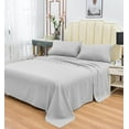 thumbnail image 1 of Rayon Bamboo Sheets Set Queen Silver Sheets Deep Pocket 4 Piece, 1 of 5