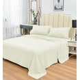 thumbnail image 1 of Rayon Bamboo Sheets Set Twin Ivory Sheets Deep Pocket 3 Piece, 1 of 5