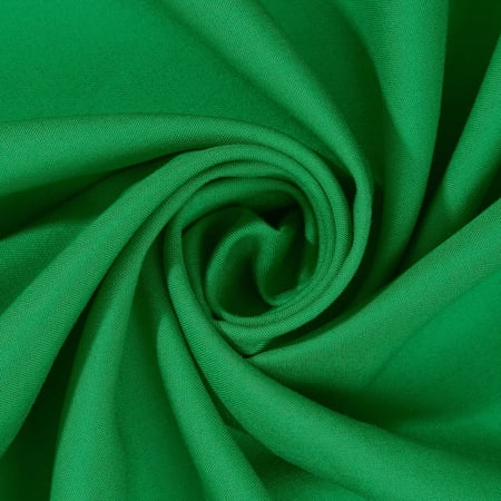 Rayon Challis Fabric 56/57 Inch Lightweight Breathable Fabric By The Yard For Sewing Apparel, Accessories, & Décor - Kelly Green (5 Yards)