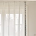 thumbnail image 1 of Rayon Curtains, Pinch Pleat Sheer Drapes with Pompom Tassel Trim, forHome,Office,Rooms(45" x 108"), 1 of 9