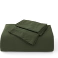thumbnail image 1 of Rayon Derived from Bamboo Duvet Cover King Size - Lightweight Silky Cooling Comforter Cover Set, Breathable & Moisture-Wicking Bedding Set, Olive Green, 1 of 4