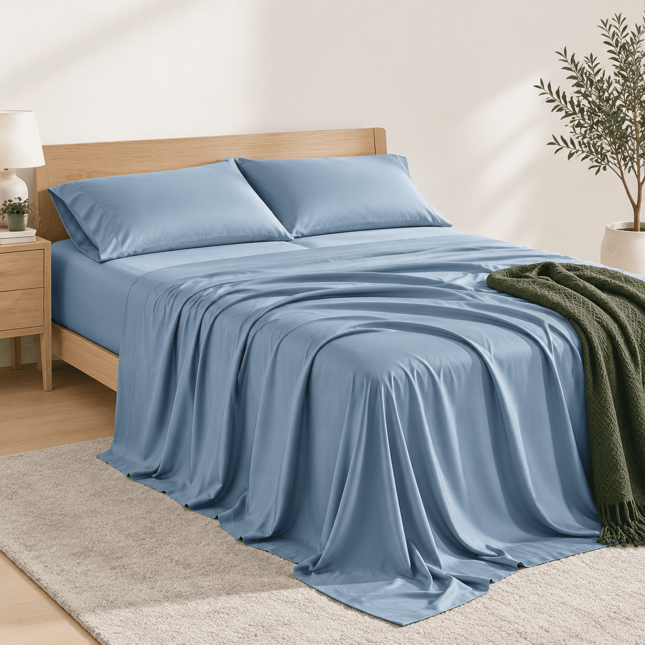 Rayon Derived From Bam_boo Bed Sheet Set 19