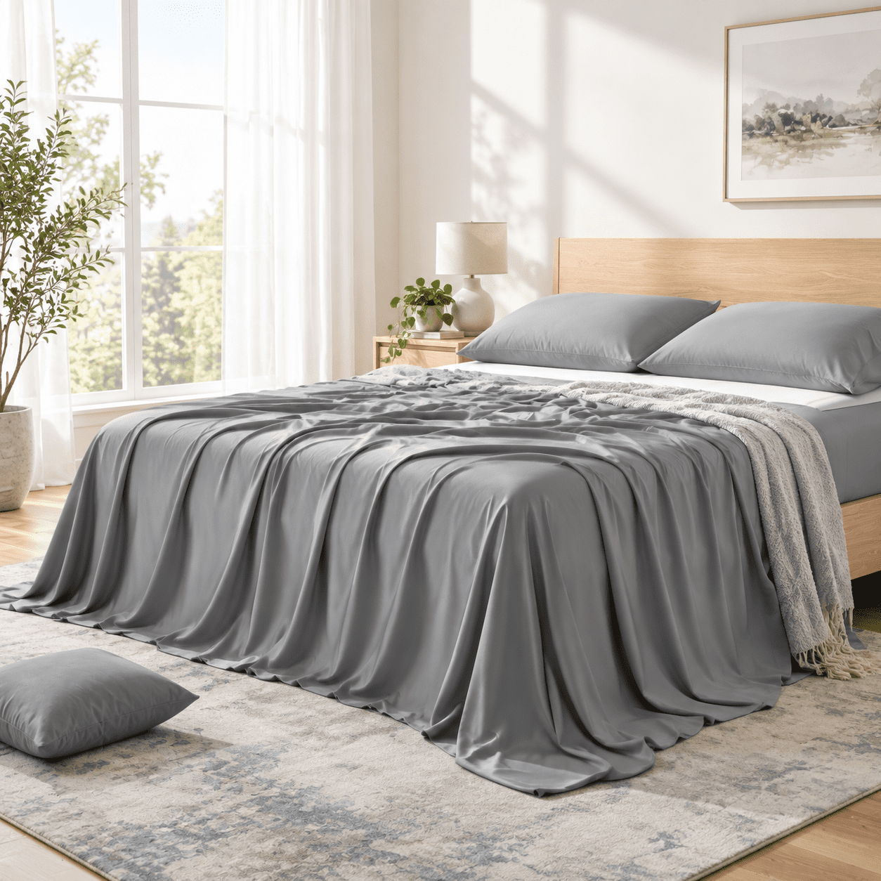 Rayon Derived From Bam_boo Bed Sheet Set 19