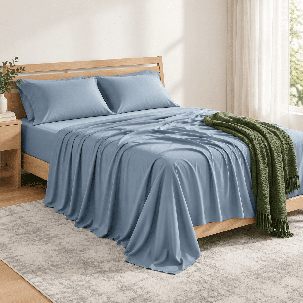 Rayon Derived From Bam_boo Bed Sheet Set 19