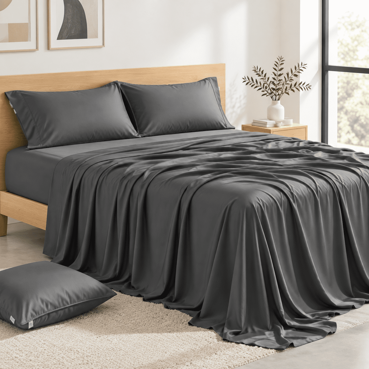 Rayon Derived From Bam_boo Bed Sheet Set 19