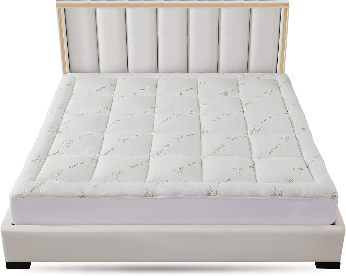 Rayon Made From Bamboo Mattress Topper Filled With Shredded Memory Foam