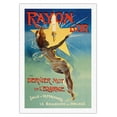 thumbnail image 1 of Rayon d'or Gaslight Fixtures - The Last Word in Lighting - Winged Goddess - Vintage Advertising Poster by Jean de Paleologue c.1895 - Fine Art Rolled Canvas Print 27in x 40in, 1 of 4