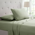 thumbnail image 1 of Rayon from Bamboo 4 Piece Luxury 3 Line Embroidered Sheet Set - 7 Colors - 3 Line - Sage - Queen, 1 of 3