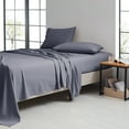 thumbnail image 1 of Rayon from Bamboo 4 Piece Luxury Solid Sheet Set - 8 Colors - Grey - Queen, 1 of 1