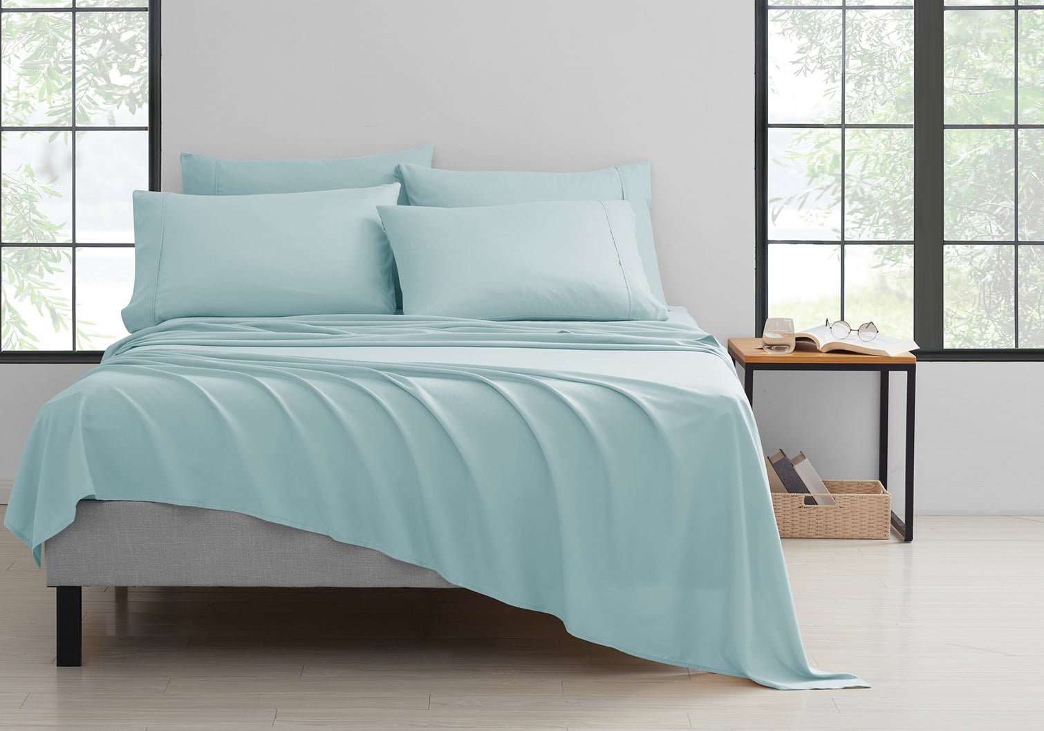 Rayon from Bamboo 6-Piece Luxury Sheet Set - 7 Colors - Aqua - Twin