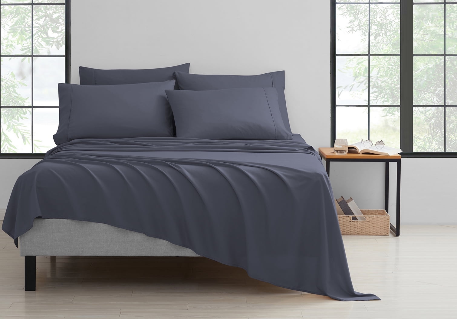 Rayon from Bamboo 6-Piece Luxury Sheet Set - 7 Colors - Grey - Full