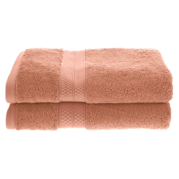 Rayon from Bamboo 650 GSM 2-Piece Bath Towel Set Salmon