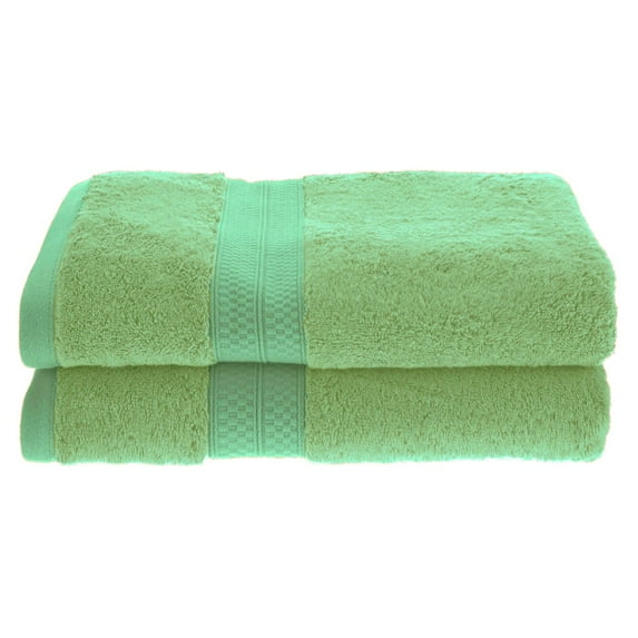 Rayon from Bamboo 650 GSM 2-Piece Bath Towel Set Spring Green