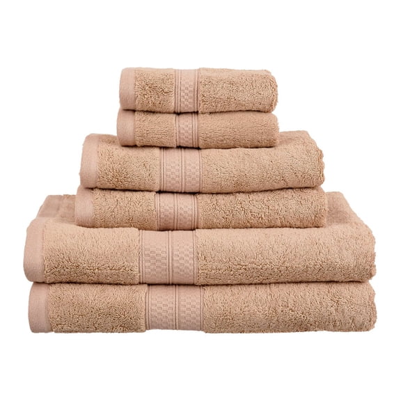 Rayon from Bamboo 650 GSM 6-Piece Towel Set, 2 Face, 2 Hand, and 2 Bath Sand