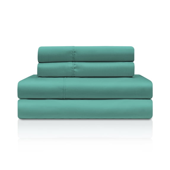 Rayon from Bamboo Microfiber Blend Solid Sheet Set Teal / Twin XL